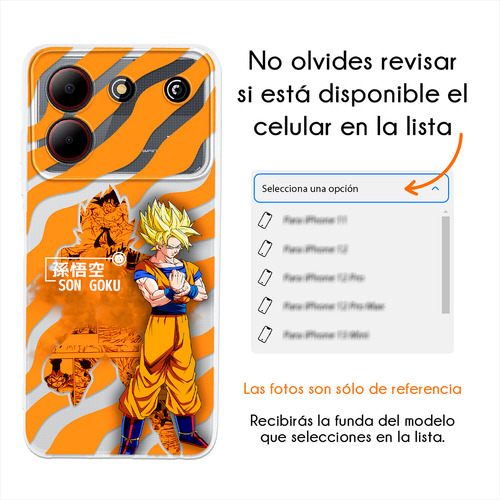 Funda Para Zte Dragon Ball Z Goku Super Saiyajin Anime Case