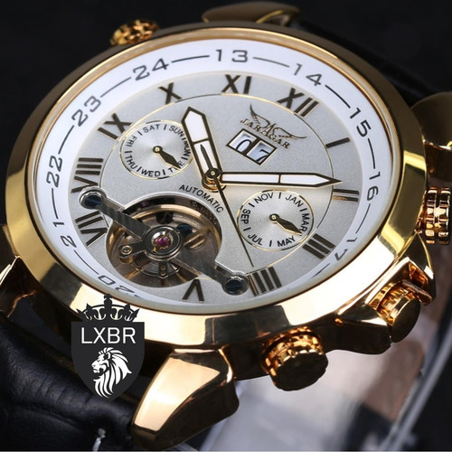 Relogio Social Automatico Turbilhao Jaragar Ouro R40 Lxbr
