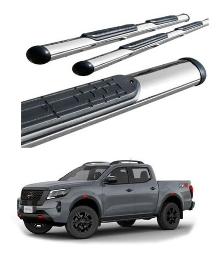 Estribo Oval Oblongo Cromado Nissan Frontier Sel 2023