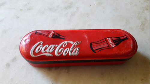 Coca Cola Cartuchera Chapa Con Compartimiento