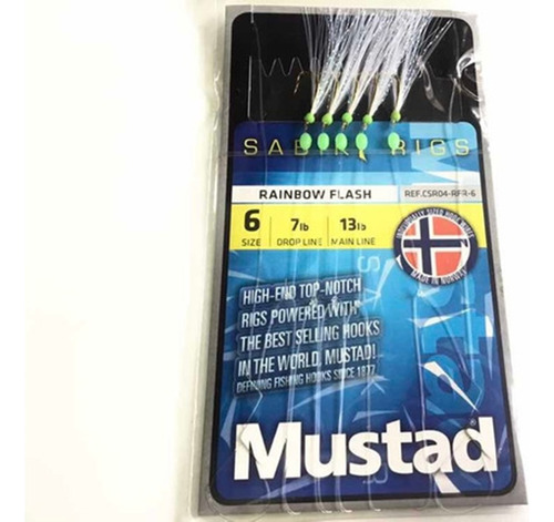 Anzuelo Linea Sabiki Mustad #6 Rainbow Flash 