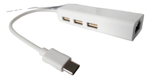 Adaptador Ethernet Tipo C Lan + 3 Puertos Usb Windows Mac