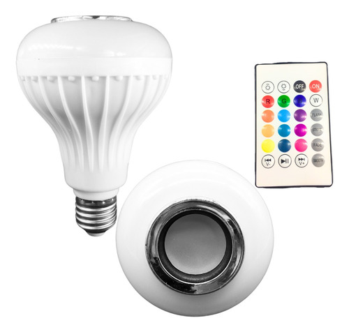 Foco Bocina Led 12w Bluetooth Todos Los Colores Envio Gratis