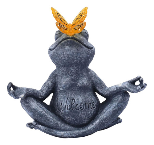 Frog Statue Solar Decor Creative Waterproof Resin