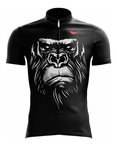 Camisa Scape King Kong Monkey Preta E Branca Ciclismo