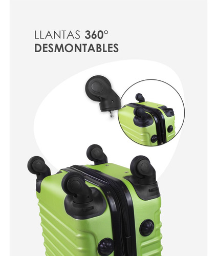 Maleta De Viaje Básica Expandible 24pul Llantas Desmontables