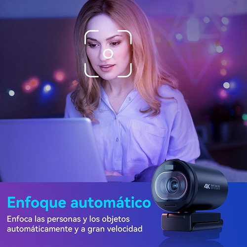 Cámara Web Emeet 4k Con Enfoque Automático Y Micrófonos Y
