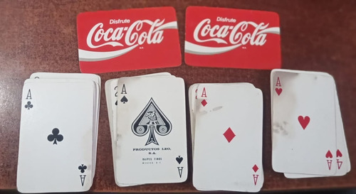 Antigua Baraja Poker Publicidad De Coca Cola  1980´s