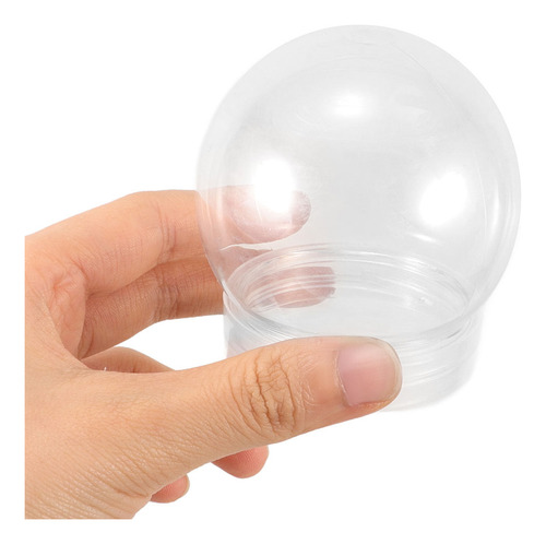 12 Bolas De Nieve De Plástico Transparente Hechas A Mano Con