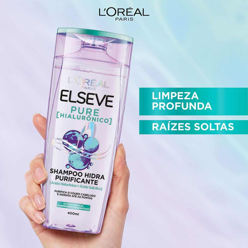 Shampoo Elseve Pure Hialurônico 400ml