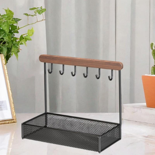 Decoración De Almacenamiento De Soporte Base Cuadrada Negro