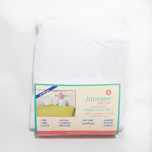 Sabana Ajustable Jaussen Jersey 100% Algodon Cuna Funcional