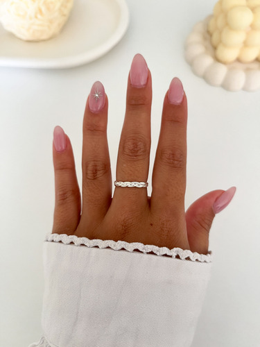 Anillo Trenzado Trenza Entrelazado Infinito De Plata 925 Plateado 6
