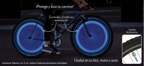 Luz Para Bicicleta Tapon Llanta Led Tire Light 