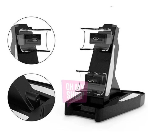 Imagen 8 de 8 de Base Soporte Cargador Doble 2 Joysticks Ps5 Play 5 Carga