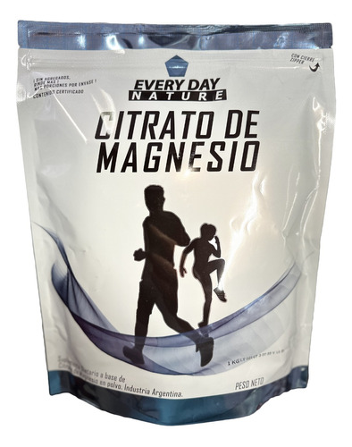 Citrato De Magnesio 1 Kg Everyday Nature Calidad Usp Promo