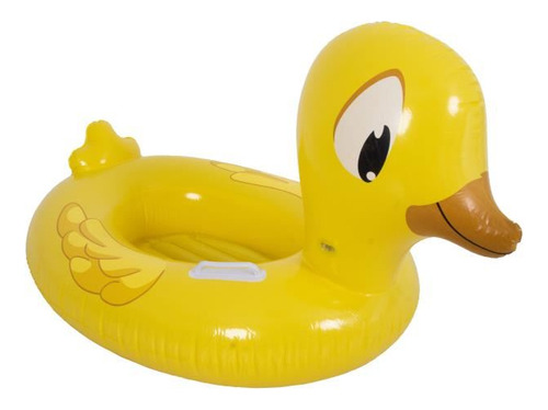 Bote Flotador Pato Inflable Bebes Salvavidas Verano Pileta Color Amarillo