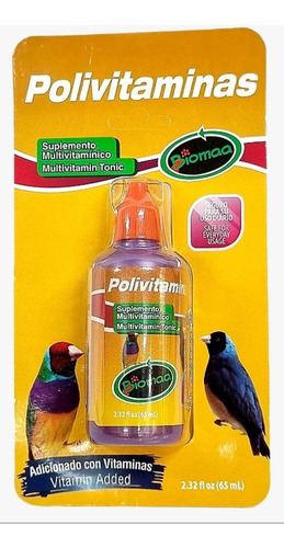 2 Suplementos Multivitaminicos Para Aves Ornato 65 Ml