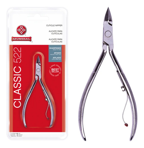 Alicate De Cuticula Profissional Classic 522 Mundial Afiado
