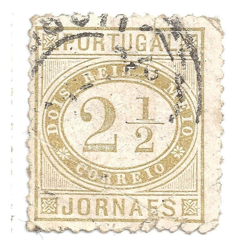 Selo Postal Antigo Portugal - 2,5 Reis - 1893 - F07