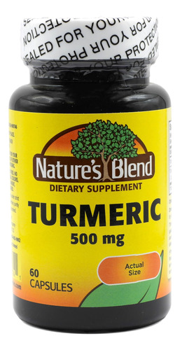 Nature's Blend Cúrcuma 500 Mg Suplemento Natural 60 Cápsulas