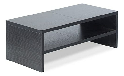 Soporte De Monitor De Escritorio De Madera De 2 Niveles Con