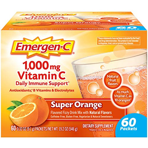 La Vitamina C 1000 Mg Polvo (60 Unidades, Sabor Súper Naranj