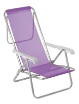 Comprar Kit de 3 sillas de playa reclinables de 8 posiciones y 2 mesas de copa de color violeta oscuro