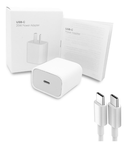 Cargador 20w + Cable Usb Tipo C Compatible Con iPhone 15