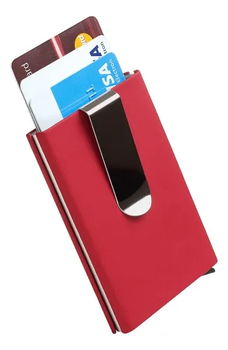 Tarjetero Metálico Con Bloqueo RFID | Porta Tarjetas De 10 Compartimentos, Protección NFC, Color Plateado