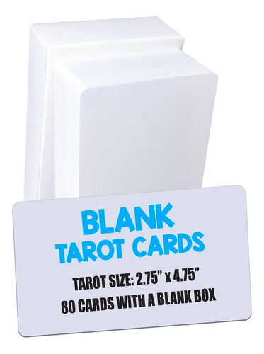 Baraja De Tarot En Blanco, 80 Cartas, 7x12 Cm, Crea Tus Prop