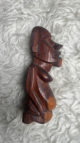 Moai Madera 20x6x6 Isla De Pascua Marrón