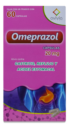 Omeprazol 20 Mg Caja Con Frasco Con 60 Cápsulas