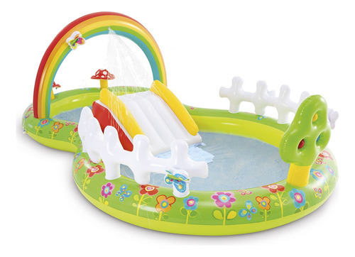 Piscina Inflável Infantil Playground Meu Jardim 450l Intex