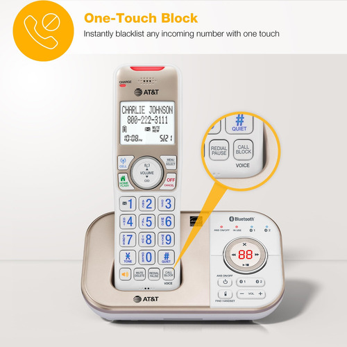 At&t 3-handset Dect 6.0 Bluetooth Expandible Teléfono Inalám