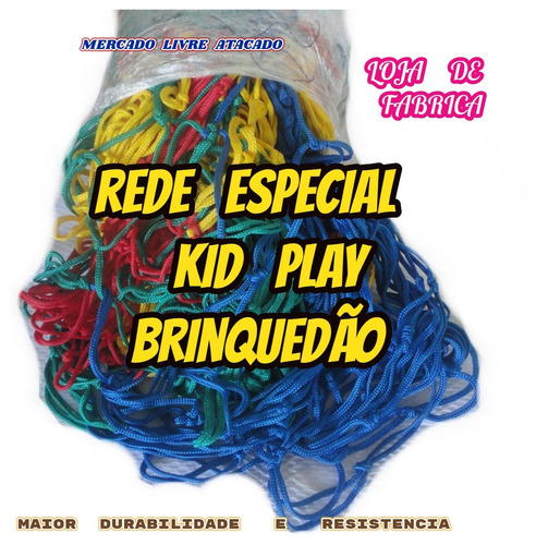 Rede Para Kid Play 10.00x2.00 Na Malha 5 Direto Da Fabrica.