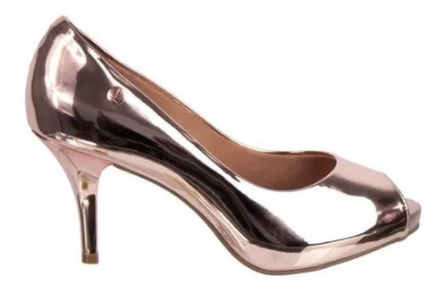 Sapato Peep Toe Feminino Metalizado Vizzano Metal Glamour - R$ 64,90 em Mercado Livre