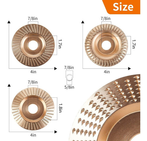Imagen 5 de 10 de Set Disco Escofina Molienda X3 Plano Inclinado Angular Kit