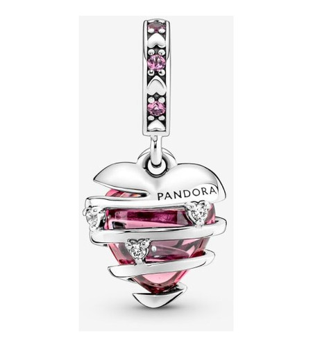 Charm Corazon Espiral Amor Rosa Plata S925 Pandora(outlet)