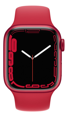 Apple Watch Series 7 (GPS, 41mm) - Caixa de alumínio vermelho - Pulseira esportiva vermelho
