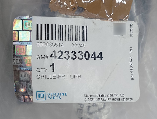 Parrillas Chevrolet Beat 2018 2019 2020 2021