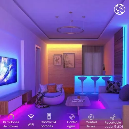 Tira de luces LED Wifi 2M para TV controlada por App Alexa y Asisstant  Google. DOSYU DY-PL06