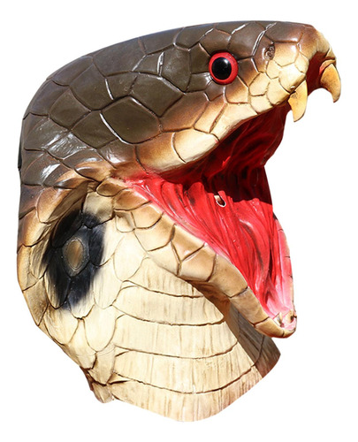 Máscara De Serpiente De Látex, Accesorio Para Sombreros De