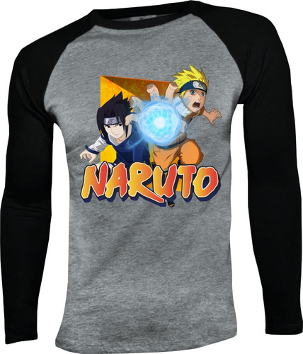Camiseta Naruto Model 9 Manga Larga Camibuso Raglan