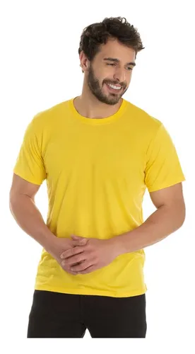 Camiseta Malha Fria Masculina B sica Lisa Camisa Malha Pv