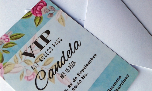 Tarjeta Invitacion Vip 15 Años X50