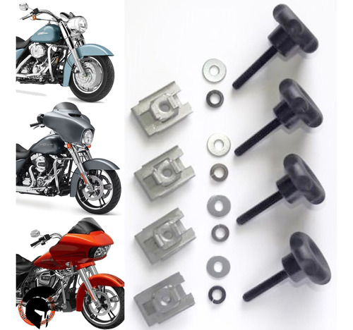 Kit Parafusos Trava Mala Harley Davidson Alforge Touring