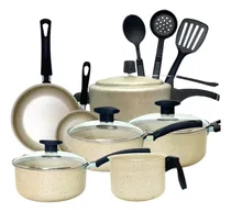 Comprar Kit Panelas Berlim Granito 10 Pçs Com Panela Pressão Teflon
