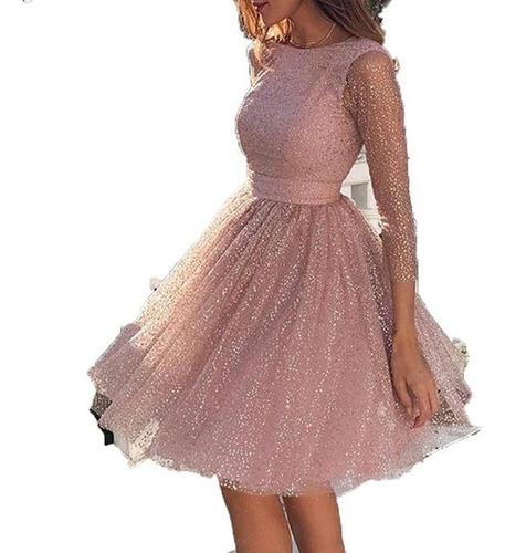 Elegante Vestido De Encaje Sin Espalda For Fiesta De Noche.