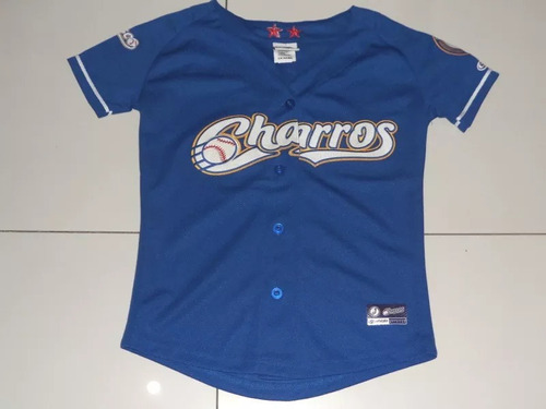 Jersey Camisola Beisbol Charros Jalisco Dama Mujer Azul